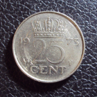 Нидерланды 25 центов 1973 год.