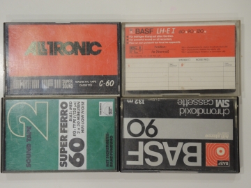 винтажная аудио кассета / аудиокассета (4 шт.) Super fero,BASF, Alltronic
