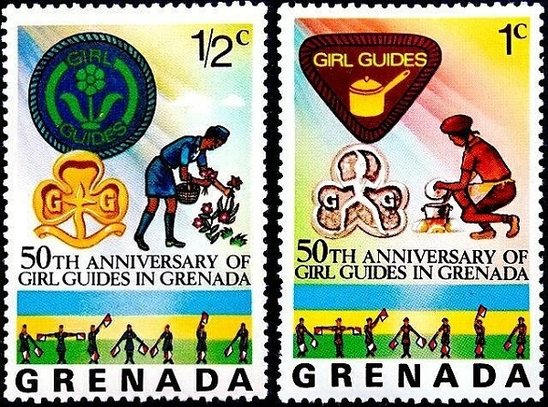 Гренада 1976 год . Марки из серии 50 лет организации " Девочки - скауты " . (1)