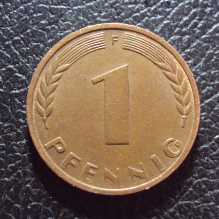 Германия 1 пфенниг 1972 f год.