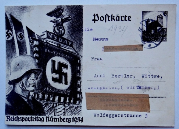 Открытка III Рейх Съезд НСДАП в Нюренберге