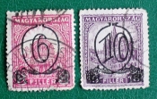 Венгрия 1931 Надпечатки Sc#454, 455 Used
