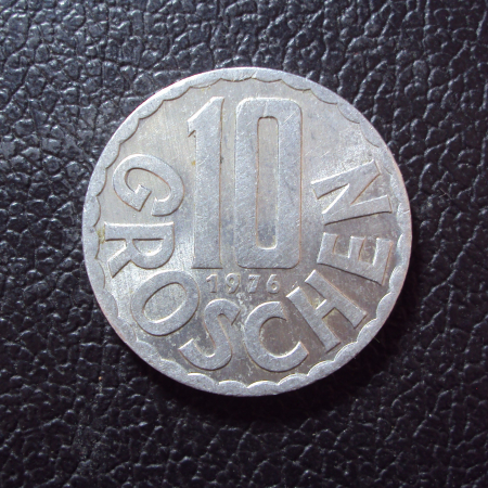 Австрия 10 грошей 1976 год.
