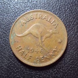 Австралия 1/2 пенни 1946 год точка.