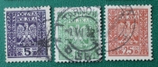 Польша 1928-29 Герб Орел геральдика Sc#258-260 Used