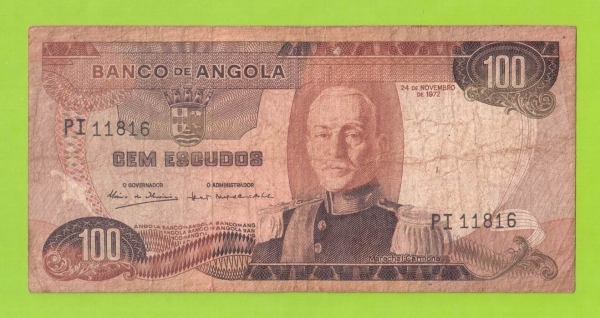 Ангола - 100 эскудо - 1972 (PI) - колония Португалии