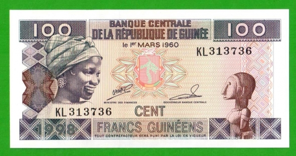 Гвинея - 100 франков - 1998 (KL) - UNC!!!