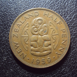Новая Зеландия 1/2 пенни 1959 год.