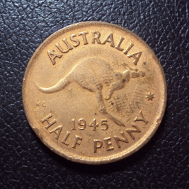 Австралия 1/2 пенни 1945 год.