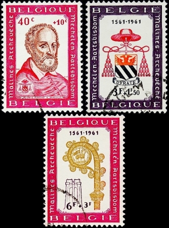 Бельгия 1961 год . 400 лет епископству в Мехелене (1561-1961) .