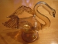 Лебедь кофейное стекло старинный - вид 2