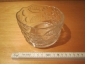 Конфетница салатница сахарница прессованное стекло с объёмным рисунком Эстония СССР - вид 2