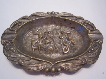 Пепельница бронза серебрение 19 век.