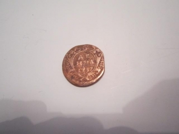 Монета Деньга 1757 года