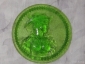Медальон (вставка) с изображением женского портрета Зеленое стекло 19 век Германия - вид 4