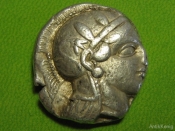 Монета тетрадрахма Attika 460-440 v.Chr. Athen