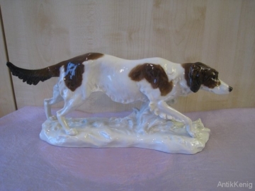 Фарфоровая статуэтка собаки Сеттер Карл Енс Германия