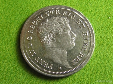 Монета Италия 19 век 5 Grana (Napoli 1844) - Ferdinando II серебр