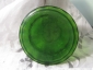 Старое стекло Кёнигсберга Основание для керосиновой лампы из зеленого стекла Конец 19 века Германия - вид 3