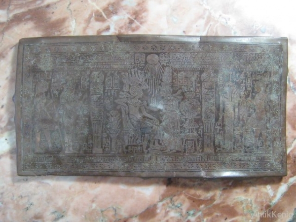 Медная пластина с изображением Египетских мотивов Довоенная Германия