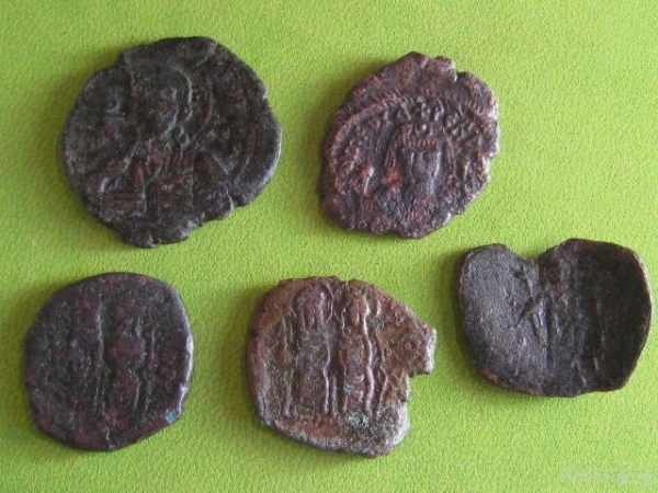 Монеты Византия 6 век Оригинал 5 штук