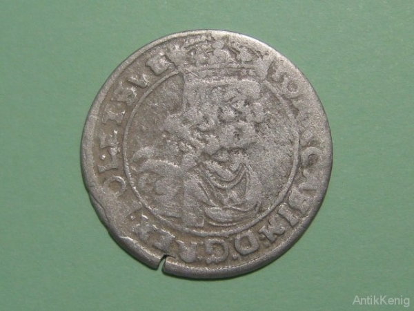 Монеты 6 грошей Польша 1662 год АСРТ Серебро Оригинал