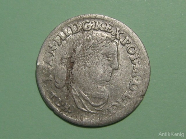 Монета 6 грошей Польша 1681 TLB Серебро 1681 TLB Оригинал