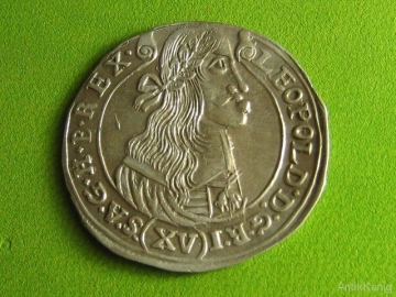 Монета Венгрия 15 крейцеров 1677 года