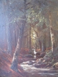 Картина "Лесной ручей" Дерево Масло GK - вид 2