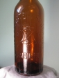 Старое стекло Кёнигсберга Бутылка коричневого стекла с надписью VEREINIGTE BRAUEREIEN GUMBINNEN - вид 2