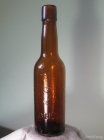 Старое стекло Кёнигсберга Бутылка коричневого стекла с надписью VEREINIGTE BRAUEREIEN GUMBINNEN