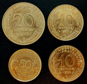 Коллекционный набор монет Франция .