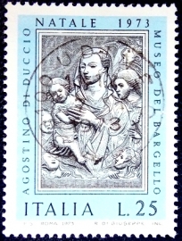 Италия 1973 год . Мадонна с младенцем и Ангелами .
