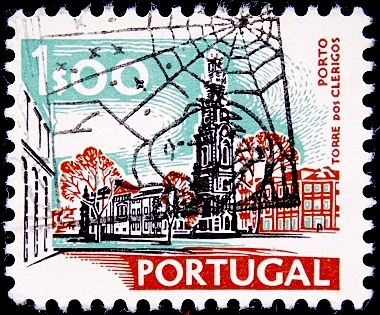 Португалия 1972 год . Башня Клеригуш , Порту .