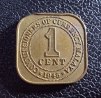 Британская Малайя 1 цент 1945 год.