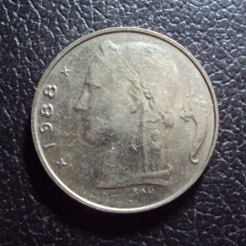 Бельгия 1 франк 1988 год belgie.