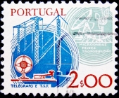 Португалия 1980 год . Телеграфный ключ и мачты, микроволновые печи и антенна .