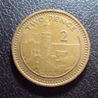 Гибралтар 2 пенса 1989 год.