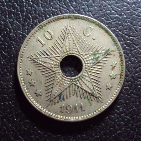 Бельгийское Конго 10 сантим 1911 год.