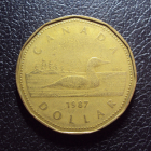Канада 1 доллар 1987 год.