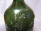Старое стекло Кёнигсберга Бутылка темно зеленого стекла с надписью RUCKFORTH - вид 2