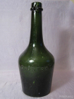Старое стекло Кёнигсберга Бутылка темно зеленого стекла с надписью RUCKFORTH