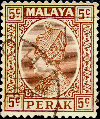 Малайя (Перак) 1935 год . Главы государств . Sultan Iskandar .