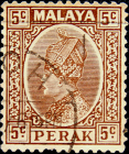 Малайя (Перак) 1935 год . Главы государств . Sultan Iskandar .