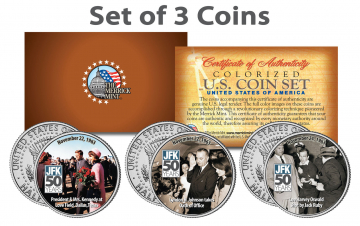 Набор из 3-х монет США Дж.Кеннеди 50 лет убийства,Память