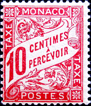 Монако 1904 год . Доплатная 10 c .