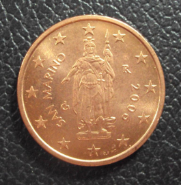 Сан Марино 2 евро цента 2006 год.