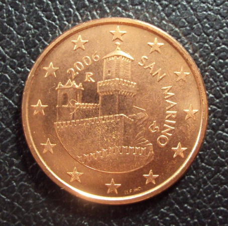 Сан Марино 5 евро центов 2006 год.