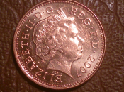 Великобритания, 1 пенни 2007 год (2)