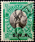 Юго-западная Африка 1930 год . Антилопа . (надпечатка) . Каталог 3 €